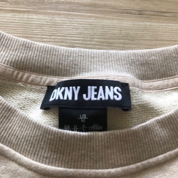 DKNY Beige Crew Neck Top - Picture 2 of 8